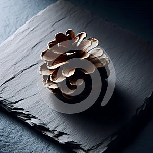 A lone pine cone, AI generated image