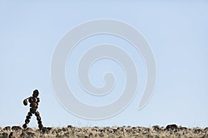 Lone stone man of Kaokoland. Namibia.