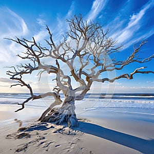 Lone Tree in Atlantic Ocean Charleston