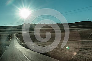Loneley Road in Spain near Madrid