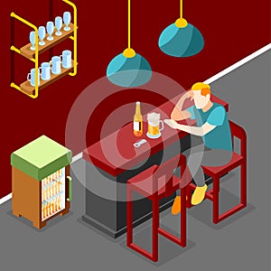 Loneliness Isometric Background