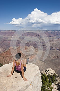 Loneliness women in Grand Canyon USA photo