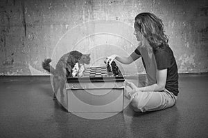 Loneliness - is when you're playing chess with cat