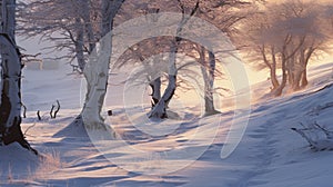 Lonely Alders: A Winter Wonderland Captured In Golden Light