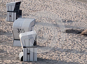 Lonely beach baskets