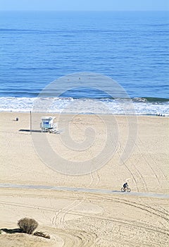 Lonely beach in Los Angeles