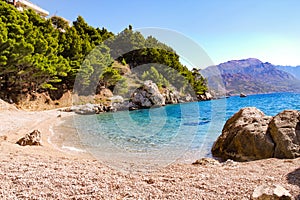 Lonely beach on the Makarska Riviera