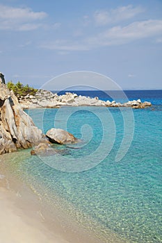 Lonely Beach in Mediterranean