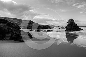 Lonely beach in Scotland