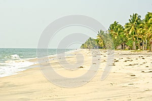 Lonely beach in South India