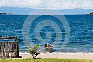 Lonely Boat on Lake Tanganyika