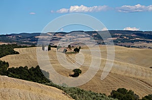 Lonely chapel in Valley Orcia
