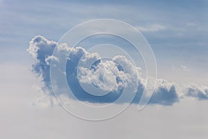 Lonely cloud in blue sky