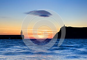 Lonely cloud after sunset