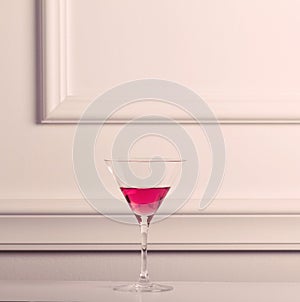 Lonely cocktail glass