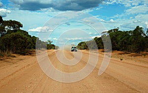 Lonely desert outback road, Australia