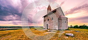 Lonely Drazovsky church in the country, Slovakia