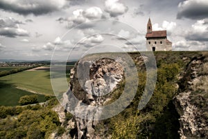 Lonely Drazovsky church on the hill, Slovakia