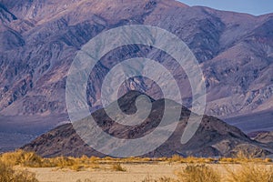 Lonely empty road to deth valley national park