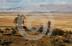 Lonely farmhouse in Patagonia