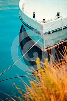 Lonely fishing boat