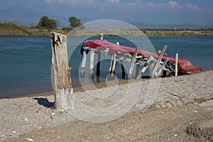 Lonely gangway on the Manavgat River