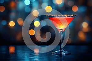 Solitary Red Cocktail photo