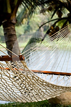 Lonely hammock in beautiful resort