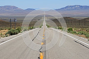 Lonely highway 6 in Nevada