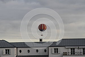 A lonely hot air balloon