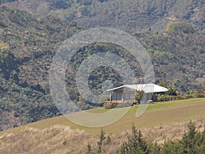 A lonely house in the middle of the hill, Orosi Valley, Costa Rica photo