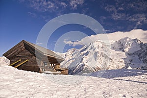 Lonely house in the mountains