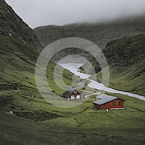 Lonely houses in saksun