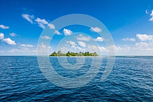 Lonely Maldives Island in the Indian Ocean