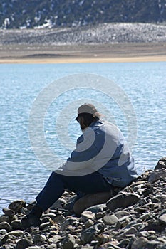 Lonely Man by the Lake