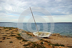 Lonely Old Boat On The Coast