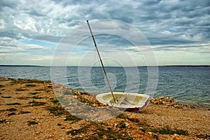 Lonely Old Boat On The Coast