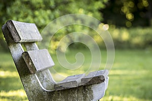 A lonely park bench