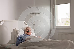 Lonely patient in hospital