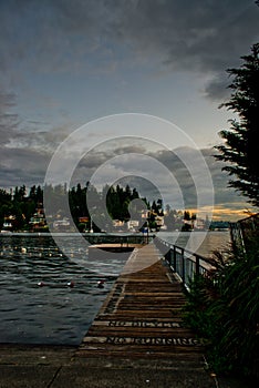 The Lonely Pier At The Swimming Lanes At Meydenbauer Beach Park In Bellevue After Hour After Dark