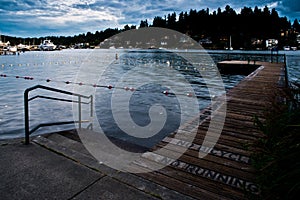 The Lonely Pier At The Swimming Lanes At Meydenbauer Beach Park In Bellevue After Hour After Dark