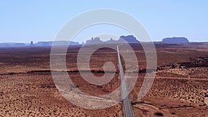 Lonely road through the Arizona desert