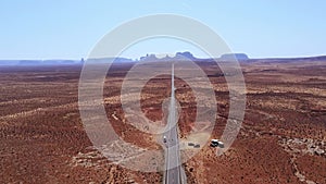 Lonely road through the Arizona desert