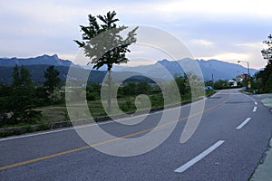 Lonely Road in the nowhere of Korea