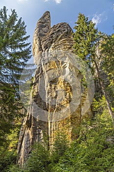 Lonely rock in the Czech National Park