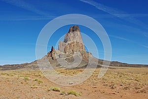 Lonely rock near Monument Valley, Arizona