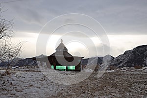 Lonely shamans house in Altay Republic of Russia