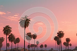 Lonely Single palm tree on uninhabited island. Generate ai