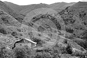 Lonely summer house in the mountains