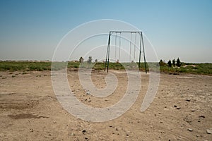 Lonely swing close to Balkh city in Afghanistan